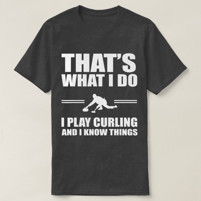 Camiseta Design da Equipe de Curling de Cotação do Jogador  (Frente do Design)