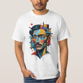 Camiseta Design da face geométrica