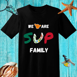 Camiseta DESIGN da família SUP com bandeira mexicana e mão