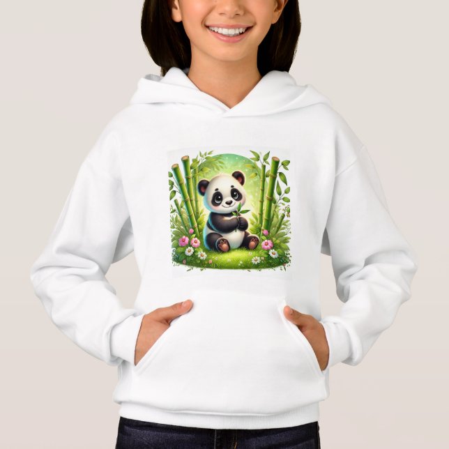 Camiseta Design da Floresta Bamboo Cute - Cub Panda Adoráve (Frente)