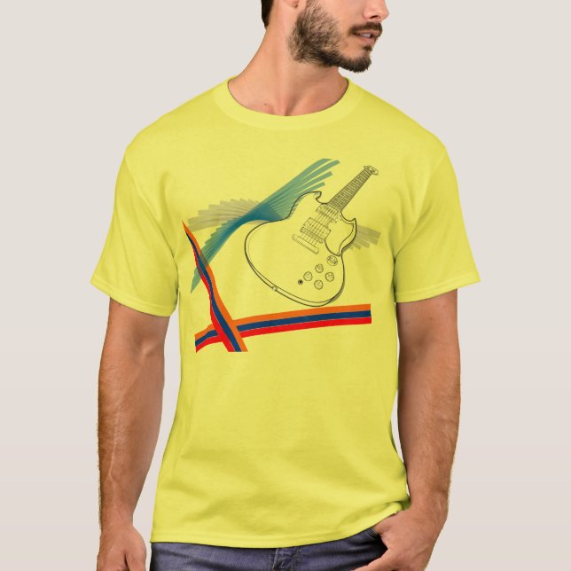 Camiseta Design da guitarra (Frente)