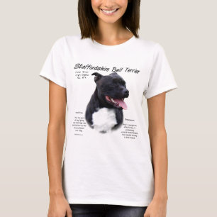 Camiseta Design da história de Staffordshire bull terrier