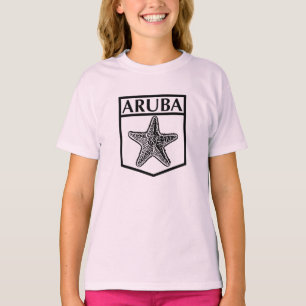 Camiseta Design da Ilha de Aruba - Hanes Raparigas TAGLESS