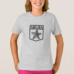Camiseta Design da Ilha de Aruba - Roupa Americano de Menin