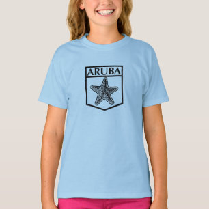 Camiseta Design da Ilha de Aruba - Roupa Americano de Menin