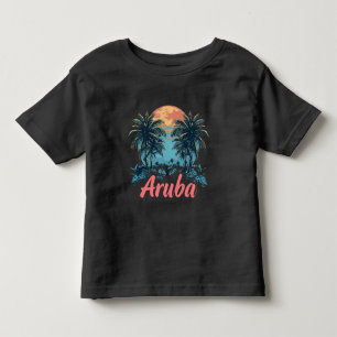 Camiseta Design da Ilha de Aruba (Versão 2) - Toddler Fine