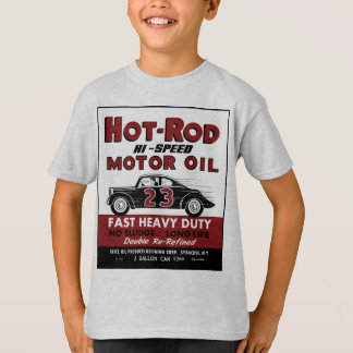 Camiseta Design da lata de lata do óleo de motor do hot rod