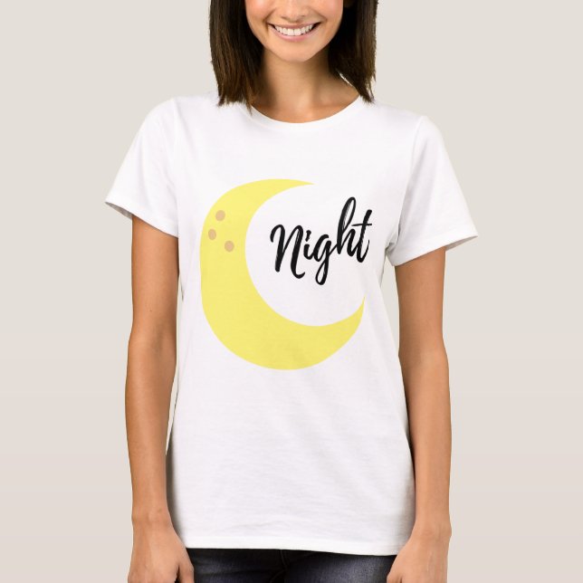 Camiseta Design da lua e da noite (Frente)