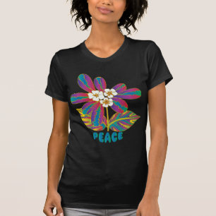 Camiseta Design da paz de flower power