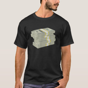Camiseta Design da Pilha de Títulos Dinheiro