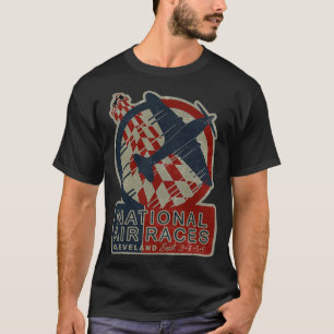 Camiseta Design da pista de voo nacional Vintage