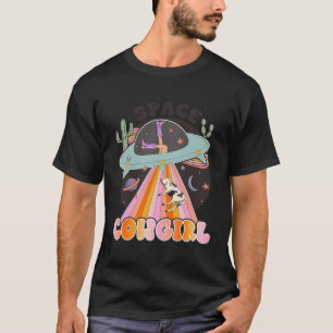 Camiseta Design Da Vaca Espacial Ocidental Feminina