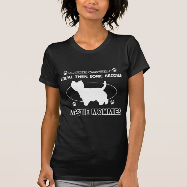 Camiseta design das mamães do westie (Frente)