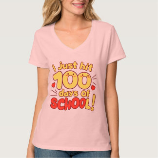 Camiseta design de 100 Dias de Estilo Kawaii Escolar
