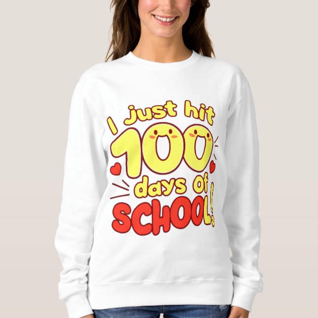 Camiseta design de 100 Dias de Estilo Kawaii Escolar (Frente)