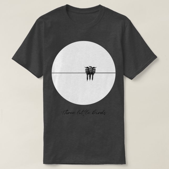 Camiseta Design De 3 Pequenos Pássaros Bonitos (Frente do Design)