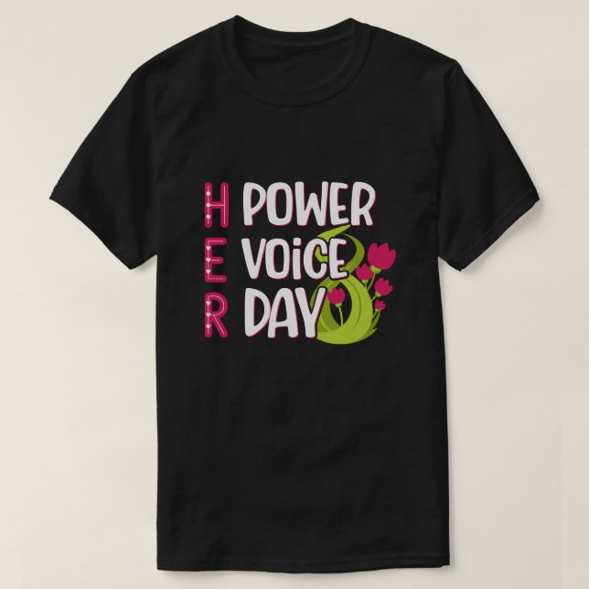 Camiseta Design de 8 de março Dia das Mulheres (Frente do Design)