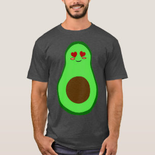 Camiseta Design de abacate bonito com olhos vermelhos