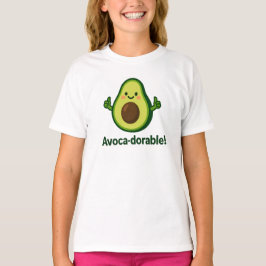 Camiseta Design de Abacate Verde Fofo Adorável