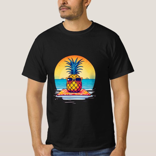 Camiseta Design de Abacaxi de Verão, (Frente)