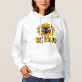 Camiseta Design de Abelha Girassol Be Kind Positividade 
