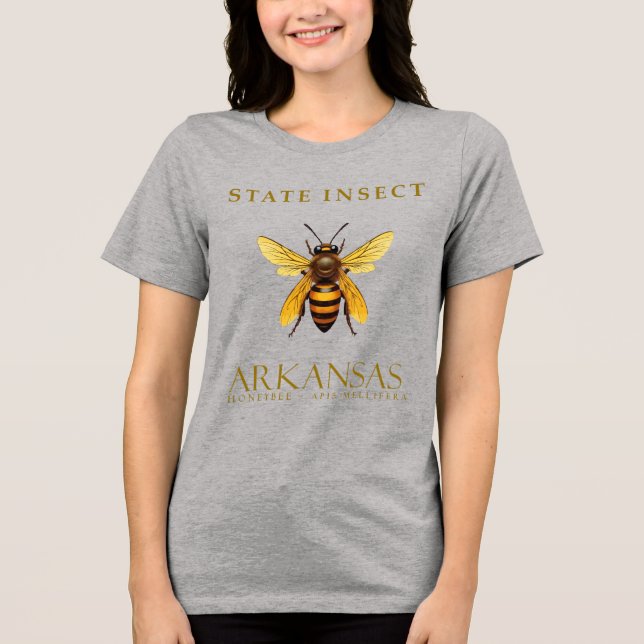 Camiseta Design de Abelha Melífera do Arkansas (Frente)