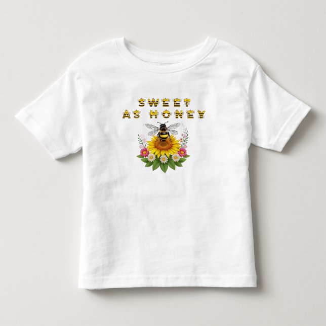 Camiseta 🐝 Design de Abelha Para Roupas Diárias de Criança (Frente)