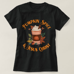 Camiseta Design de Abobrinha de Abóbora e Jesus Cristo