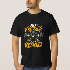 Camiseta design de academia sem desculpas apenas resultados
