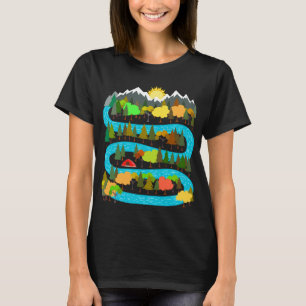 Camiseta Design de Acampamento à Beira do Rio