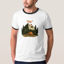 Camiseta Design de Acampamento de Meditação na Montanha “Om