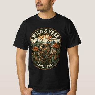 Camiseta Design de Acampamento Retro ao Ar Livre Amante da
