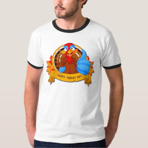 Camiseta design de Ação de Graças estilo desenho animado di