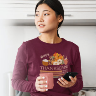 Camiseta Design de Ação de Graças Feliz