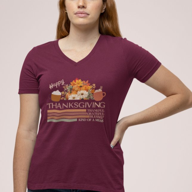 Camiseta Design de Ação de Graças Feliz (Criador carregado)