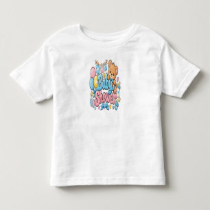 Camiseta Design de adesivo para chá de bebê fofo com ursinh