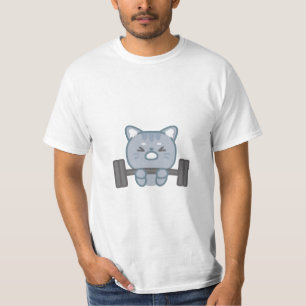 Camiseta design de adoradores de ginástica de gato fofo   d