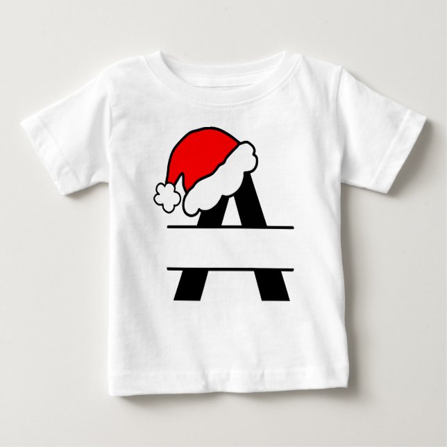 Camiseta Design de Alfabeto 'A' de Natal Whimsical para Cri (Frente)