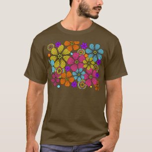 Camiseta design de alimentação do ventilador traseiro 70s