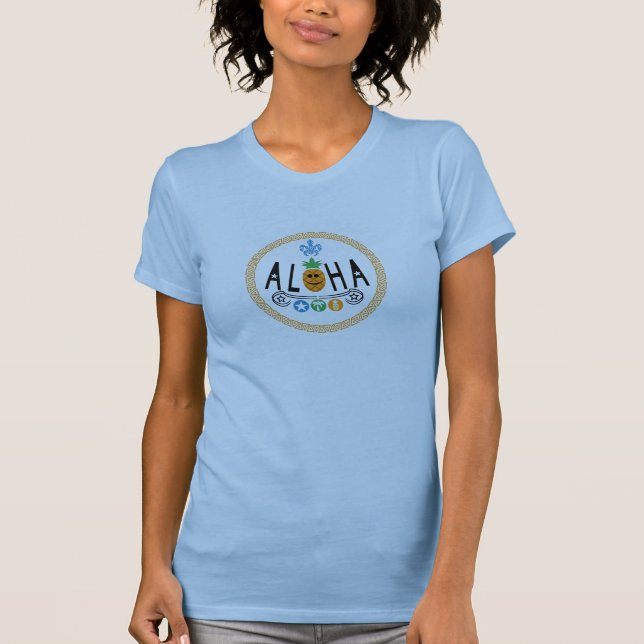 Camiseta Design de Aloha Pineapple - Canvas feminina (Frente)