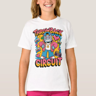 Camiseta Design de alto salto do robô retromotor dos anos 9