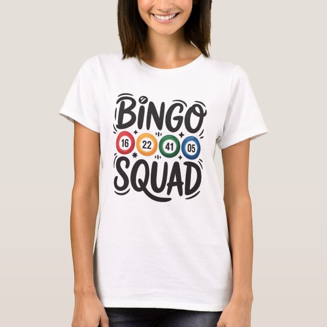 Camiseta Design de Amante de Bingo Engraçado – Presente par (Frente)