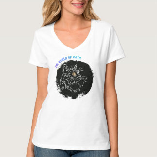 Camiseta Design de Amante de Gato Cortado