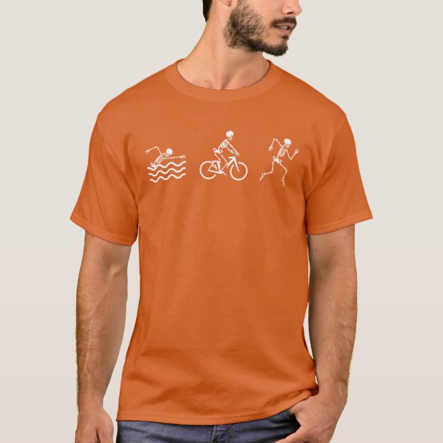 Camiseta Design de amigo engraçado de esqueleto (Frente)