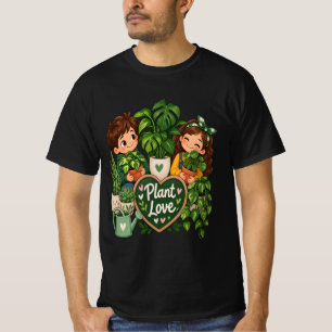 Camiseta Design de Amor às Plantas Fofas para Amantes de Pl