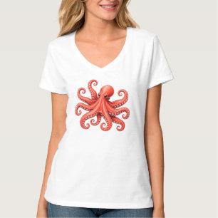 Camiseta Design de animal marinho polvo do oceano