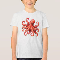 Design de animal marinho polvo do oceano