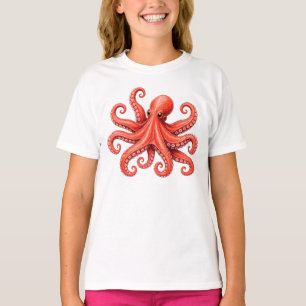 Camiseta Design de animal marinho polvo do oceano