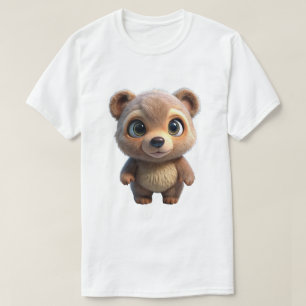 Camiseta Design de Animal Urso Fofo