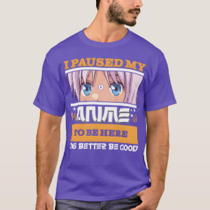 Camiseta Design de anime engraçado para presente de fãs de